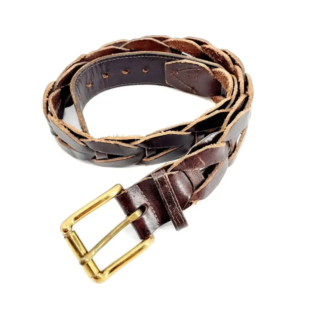 Zele Atlanta Sz S Women's Braided Leather Brown Casual Links